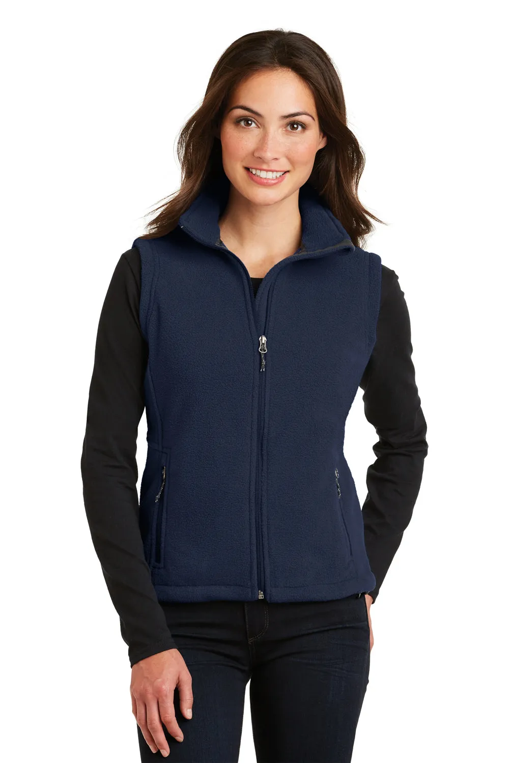 Port Authority Womens Full Zip Fleece Vest - True Navy Blue  Premium quality Clothing Port-Authority