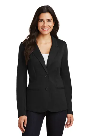 Port Authority Womens Knit Button Down Blazer - Black  Premium quality Clothing Port-Authority