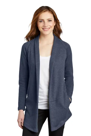 Port Authority Womens Long Sleeve Cardigan Sweater - Heather Estate Blue  Premium quality Clothing Port-Authority