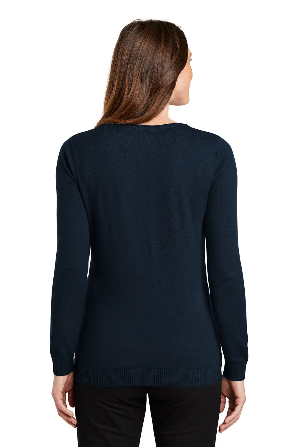 Port Authority Womens Long Sleeve Cardigan Sweater - Navy Blue - Closeout  Premium quality Clothing Port-Authority