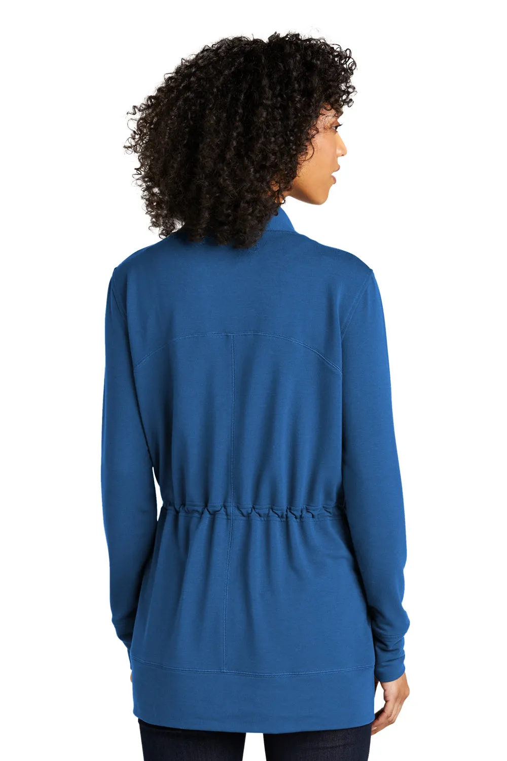 Port Authority Womens Microterry Snag Resistant Long Sleeve Cardigan Sweater - Aegean Blue  Premium quality Clothing Port-Authority
