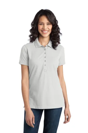 Port Authority Womens Moisture Wicking Short Sleeve Polo Shirt - White - Closeout  Premium quality Clothing Port-Authority