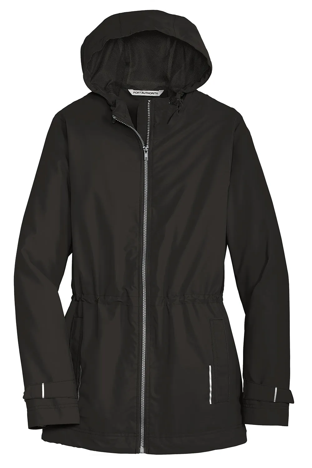 Port Authority Womens Northwest Slicker Waterproof Full Zip Hooded Jacket - Black  Premium quality Clothing Port-Authority