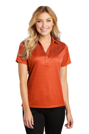 Port Authority Womens Performance Moisture Wicking Short Sleeve Polo Shirt - Autumn Orange  Premium quality Clothing Port-Authority