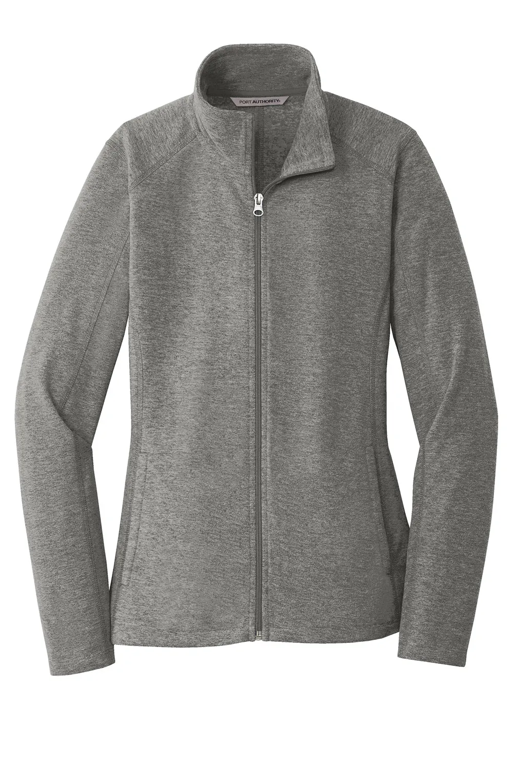 Port Authority Womens Pill Resistant Heather Microfleece Full Zip Sweatshirt - Heather Pearl Grey  Premium quality Clothing Port-Authority