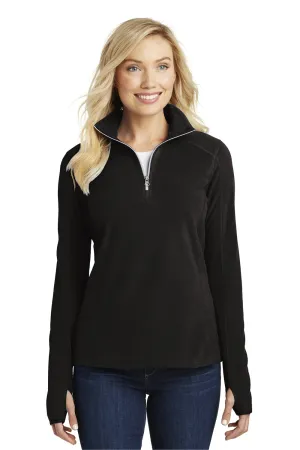 Port Authority Womens Pill Resistant Microfleece 1/4 Zip Sweatshirt - Black  Premium quality Clothing Port-Authority