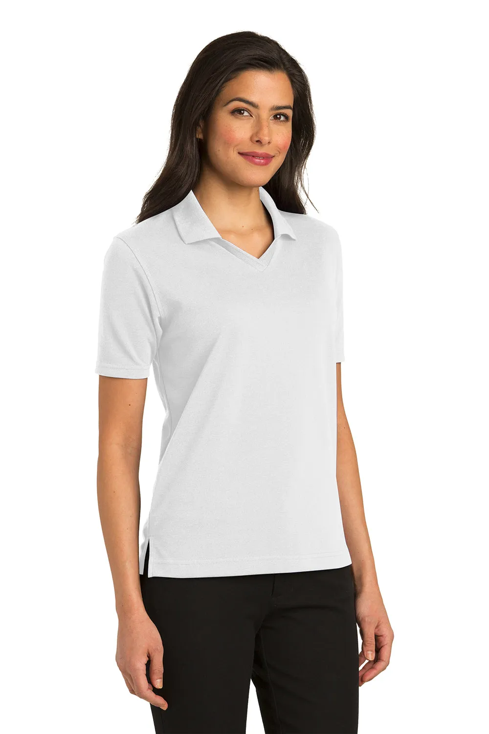 Port Authority Womens Rapid Dry Moisture Wicking Short Sleeve Polo Shirt - White  Premium quality Clothing Port-Authority