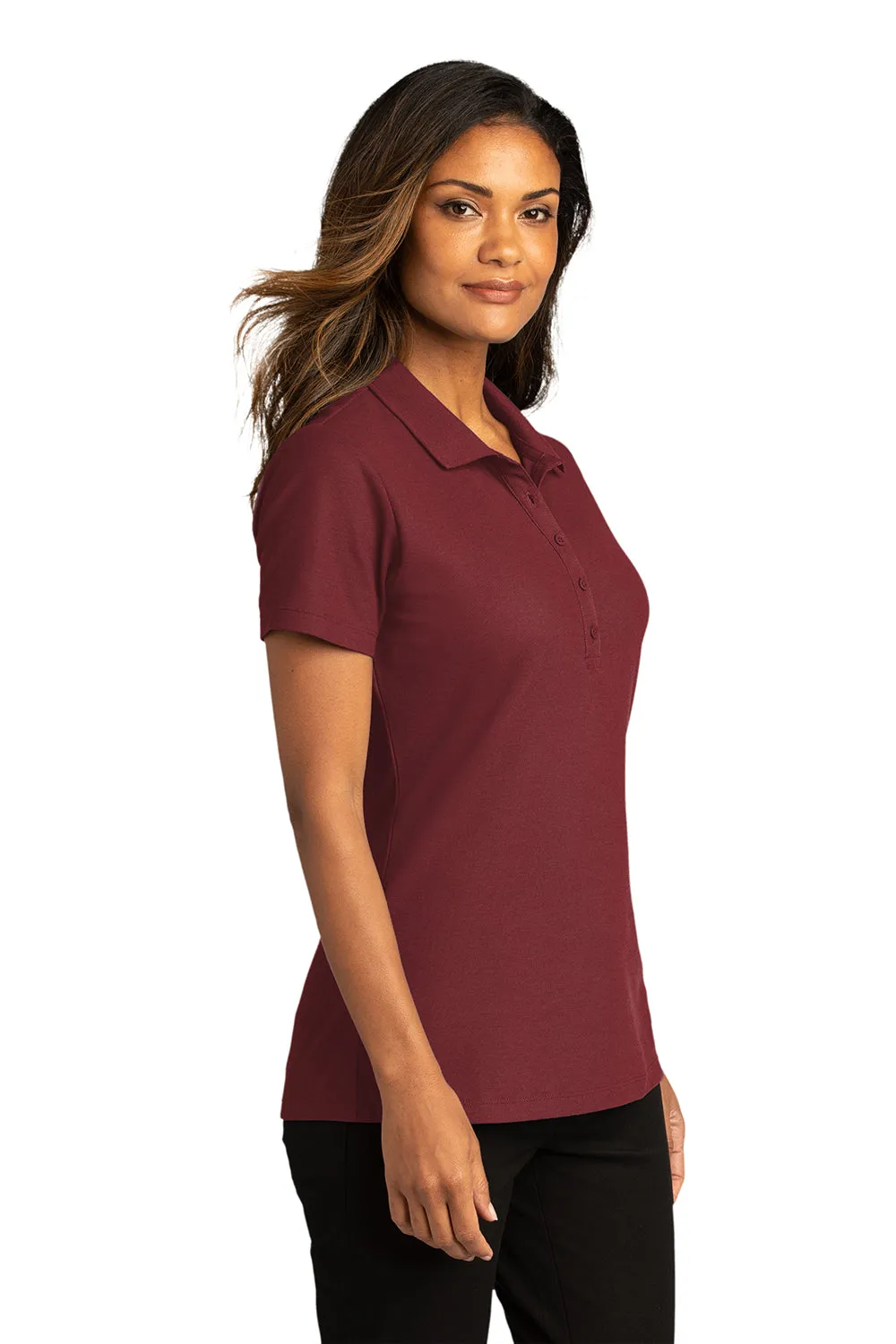 Port Authority Womens React SuperPro Snag Resistant Short Sleeve Polo Shirt - Burgundy  Premium quality Clothing Port-Authority
