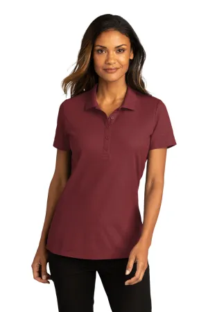 Port Authority Womens React SuperPro Snag Resistant Short Sleeve Polo Shirt - Burgundy  Premium quality Clothing Port-Authority