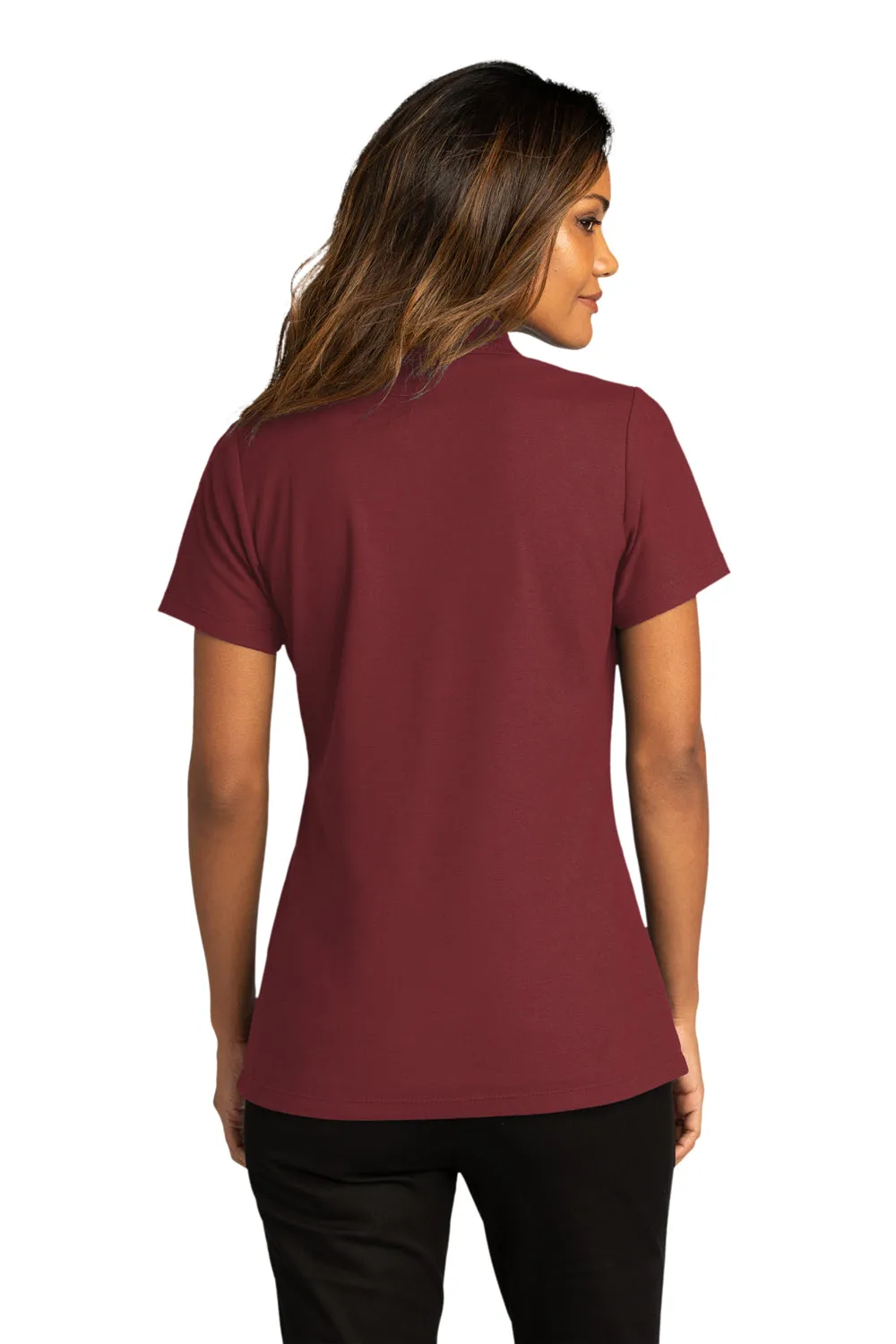 Port Authority Womens React SuperPro Snag Resistant Short Sleeve Polo Shirt - Burgundy  Premium quality Clothing Port-Authority