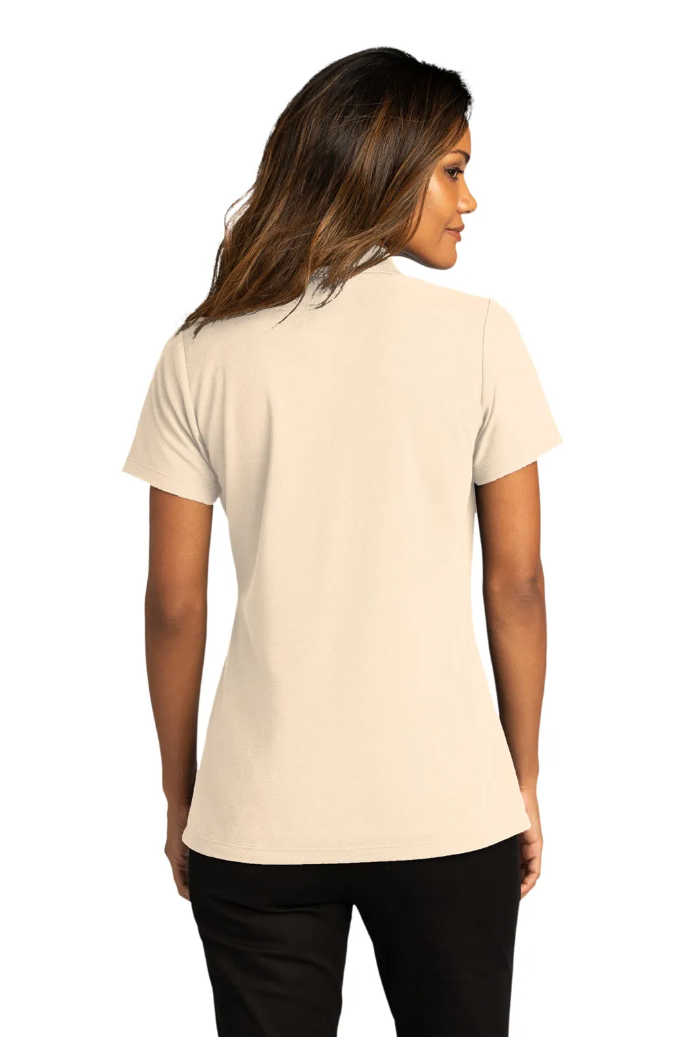 Port Authority Womens React SuperPro Snag Resistant Short Sleeve Polo Shirt - Ecru - Closeout  Premium quality Clothing Port-Authority