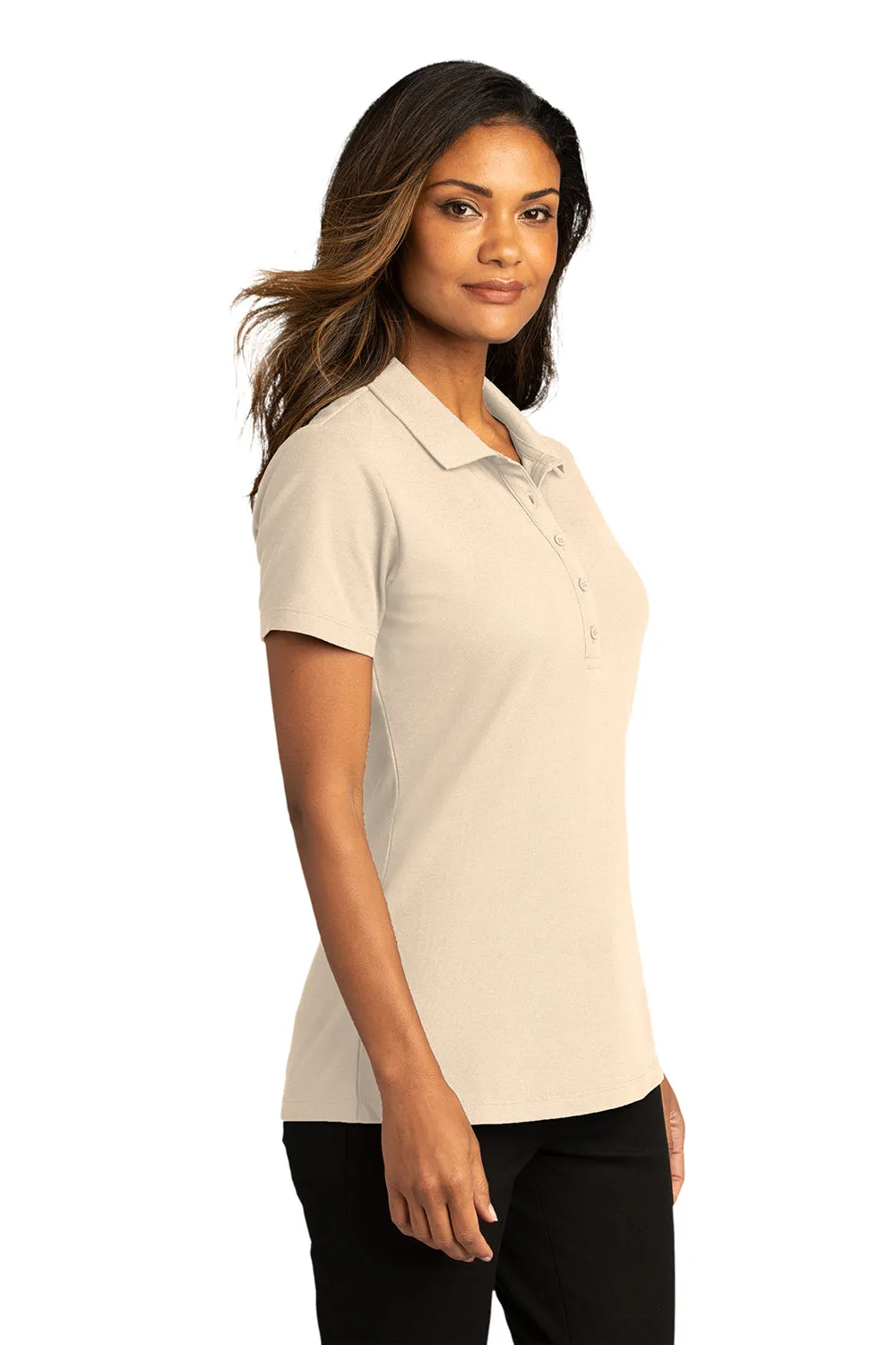 Port Authority Womens React SuperPro Snag Resistant Short Sleeve Polo Shirt - Ecru - Closeout  Premium quality Clothing Port-Authority