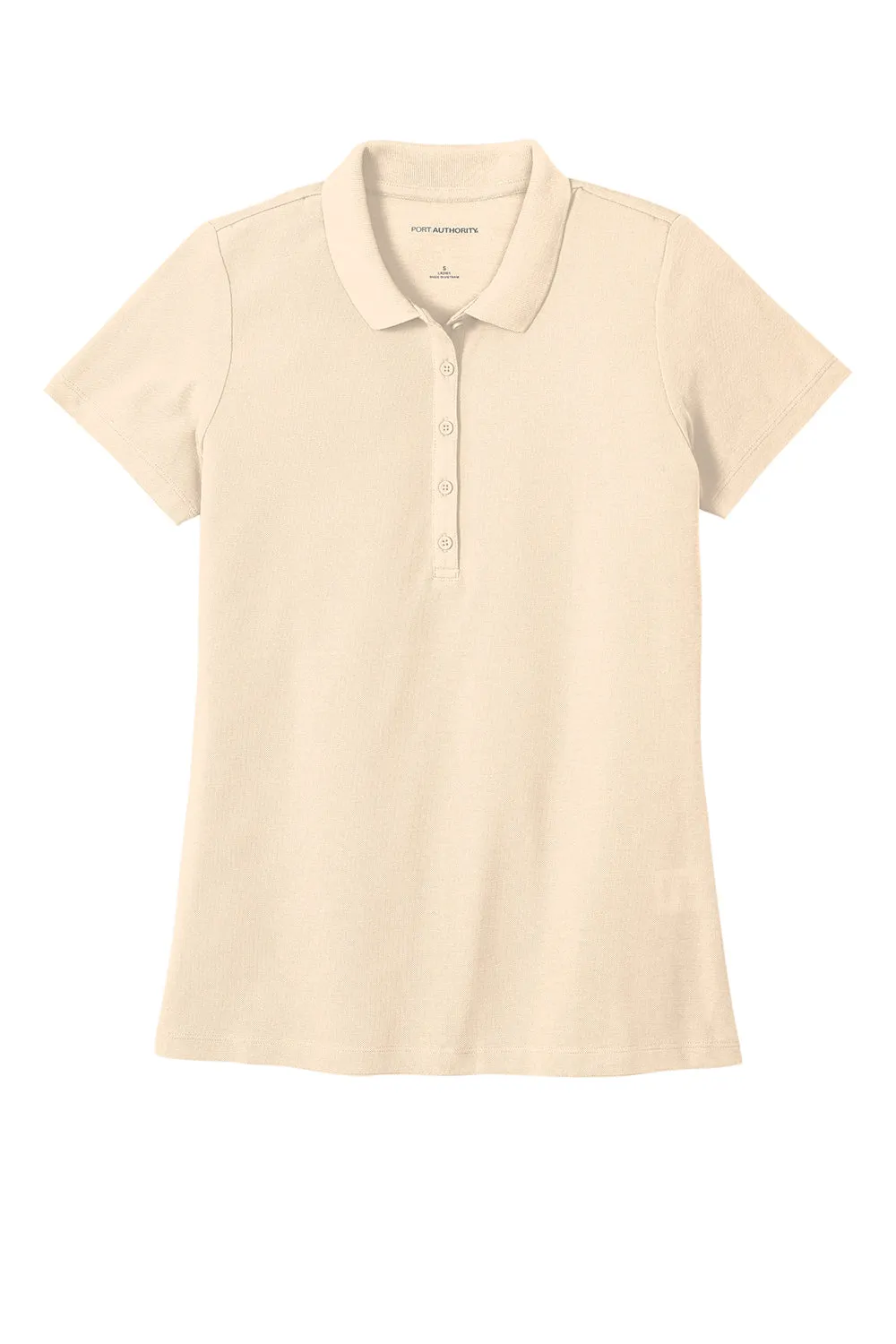 Port Authority Womens React SuperPro Snag Resistant Short Sleeve Polo Shirt - Ecru - Closeout  Premium quality Clothing Port-Authority