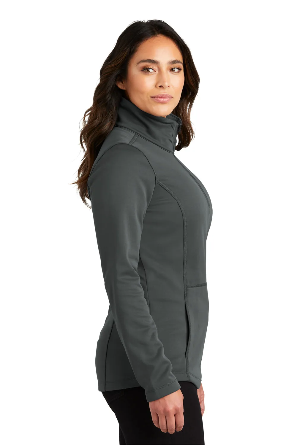 Port Authority Womens Smooth Fleece 1/4 Zip Hooded Jacket - Graphite Grey  Premium quality Clothing Port-Authority