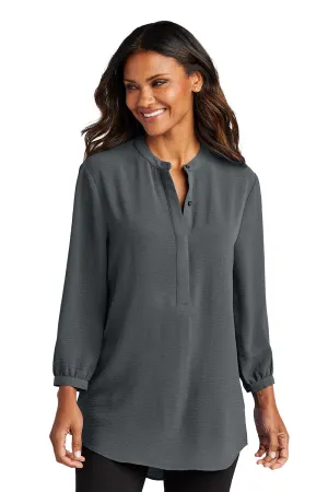 Port Authority Womens Textured Crepe 3/4 Sleeve Tunic - Graphite Grey  Premium quality Clothing Port-Authority