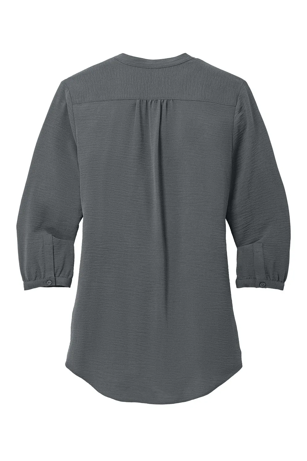 Port Authority Womens Textured Crepe 3/4 Sleeve Tunic - Graphite Grey  Premium quality Clothing Port-Authority