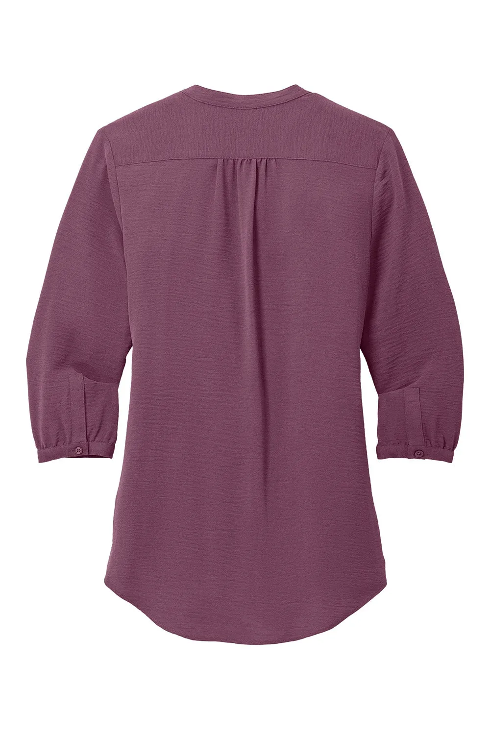 Port Authority Womens Textured Crepe 3/4 Sleeve Tunic - Purple Mist  Premium quality Clothing Port-Authority