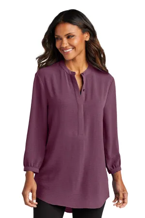 Port Authority Womens Textured Crepe 3/4 Sleeve Tunic - Purple Mist  Premium quality Clothing Port-Authority