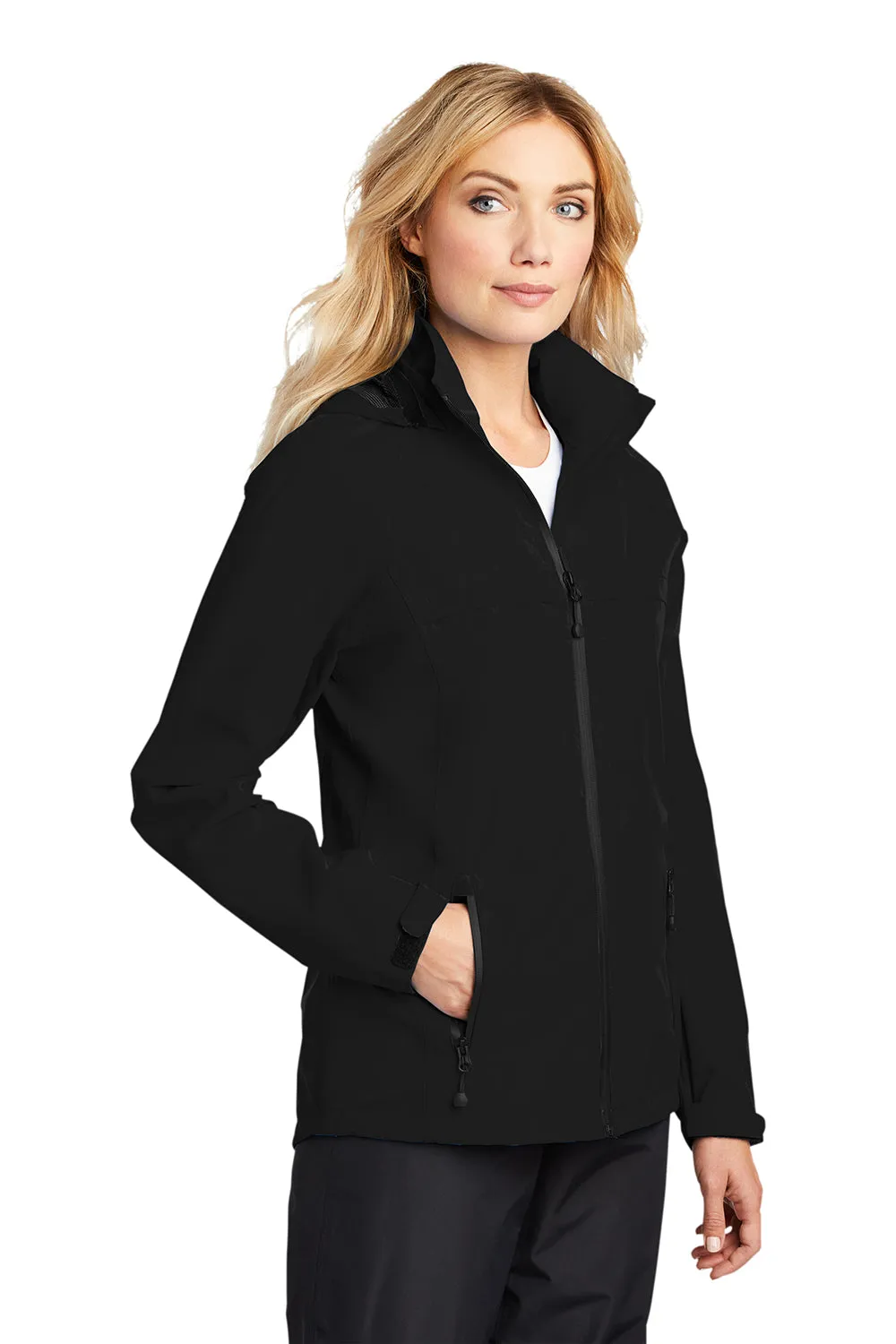 Port Authority Womens Torrent Waterproof Full Zip Hooded Jacket - Black  Premium quality Clothing Port-Authority
