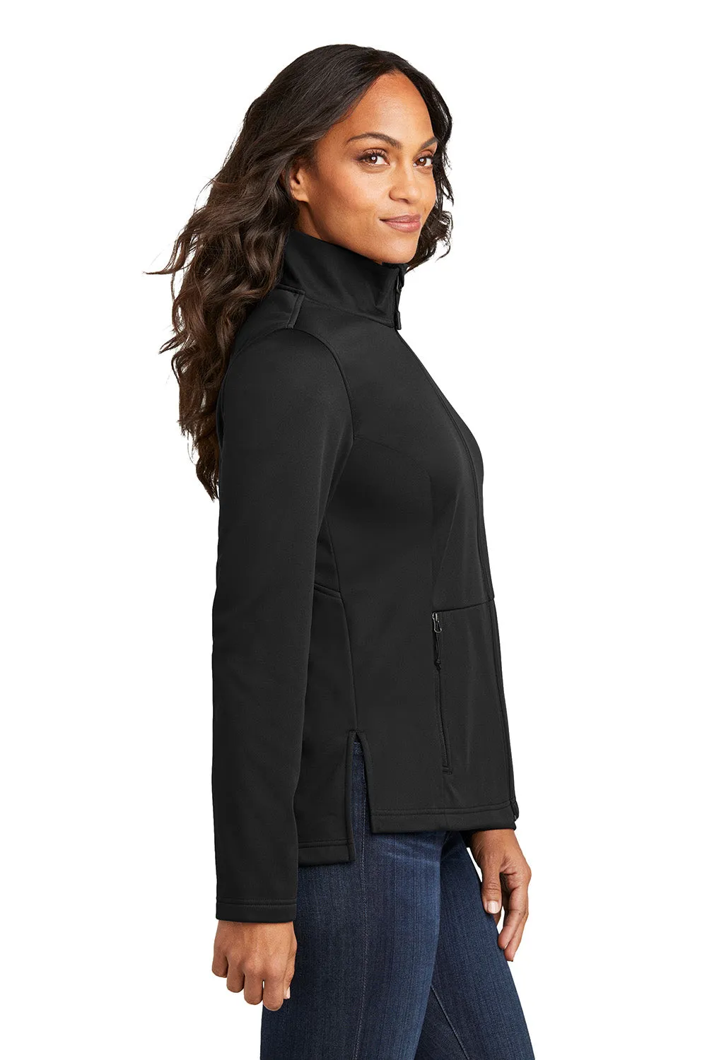 Port Authority Womens Water Resistant Flexshell Full Zip Jacket - Deep Black  Premium quality Clothing Port-Authority