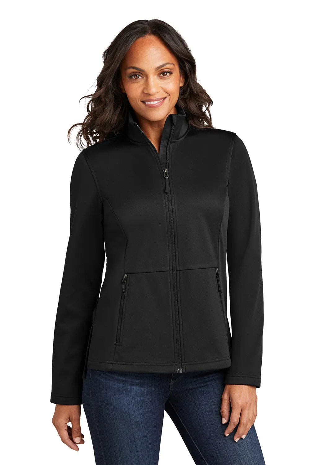 Port Authority Womens Water Resistant Flexshell Full Zip Jacket - Deep Black  Premium quality Clothing Port-Authority