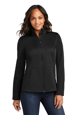Port Authority Womens Water Resistant Flexshell Full Zip Jacket - Deep Black  Premium quality Clothing Port-Authority