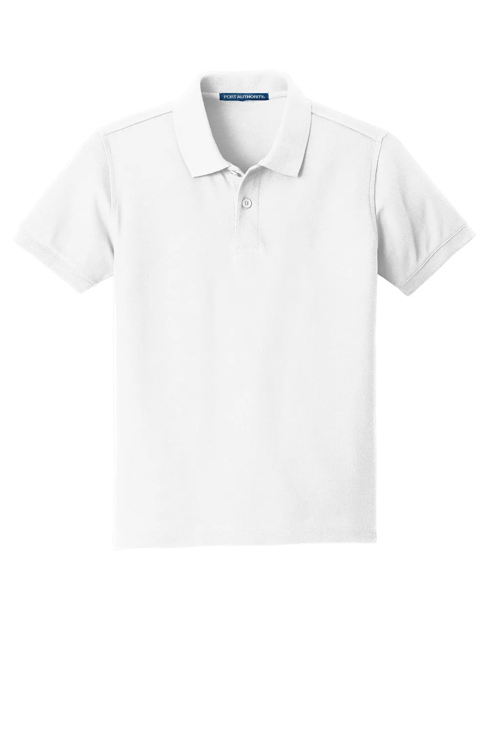 Port Authority Youth Core Classic Short Sleeve Polo Shirt - White  Premium quality Clothing Port-Authority