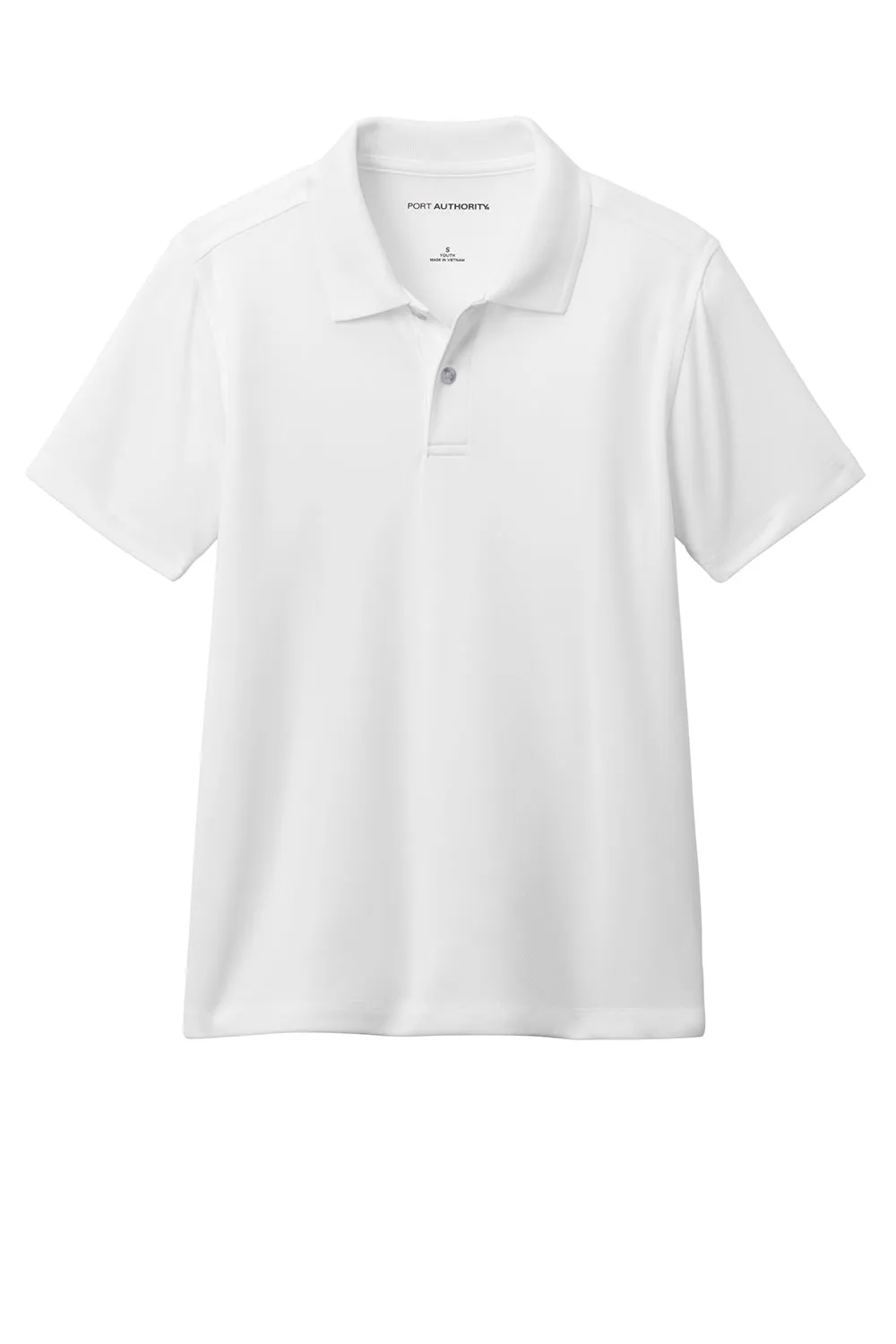 Port Authority Youth Dry Zone Moisture Wicking Short Sleeve Polo Shirt - White  Premium quality Clothing Port-Authority
