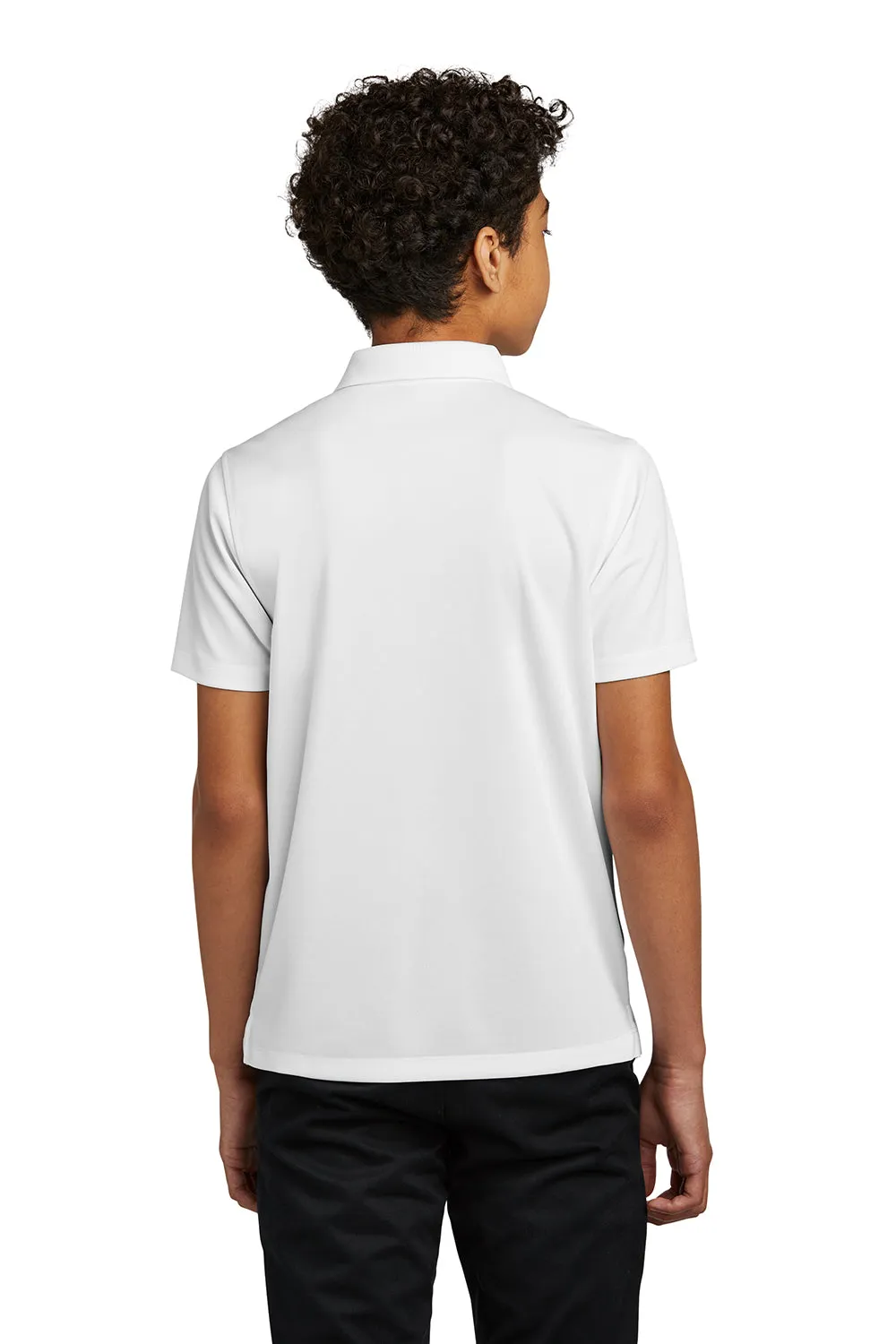 Port Authority Youth Dry Zone Moisture Wicking Short Sleeve Polo Shirt - White  Premium quality Clothing Port-Authority