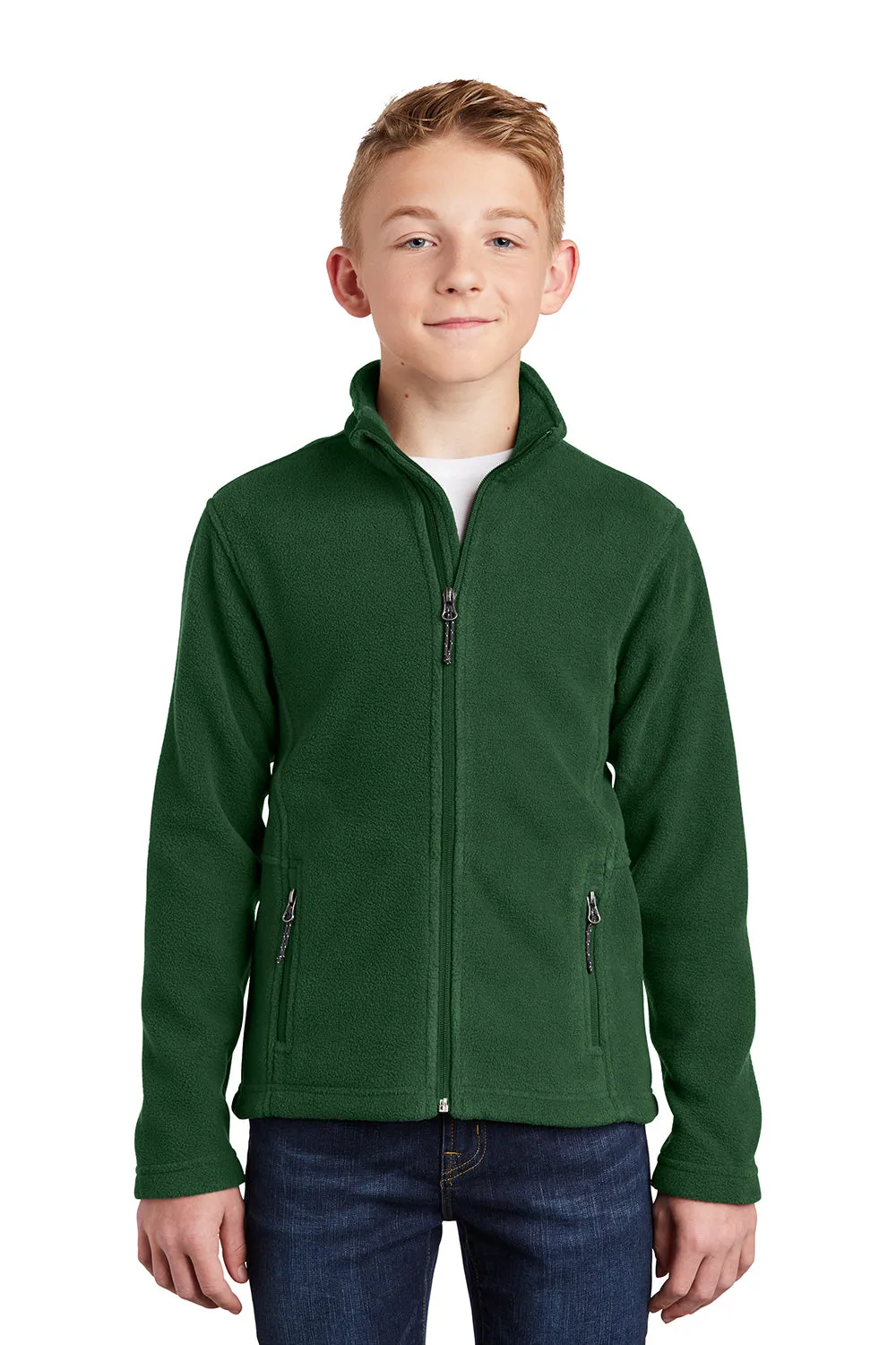 Port Authority Youth Full Zip Fleece Jacket - Forest Green  Premium quality Clothing Port-Authority