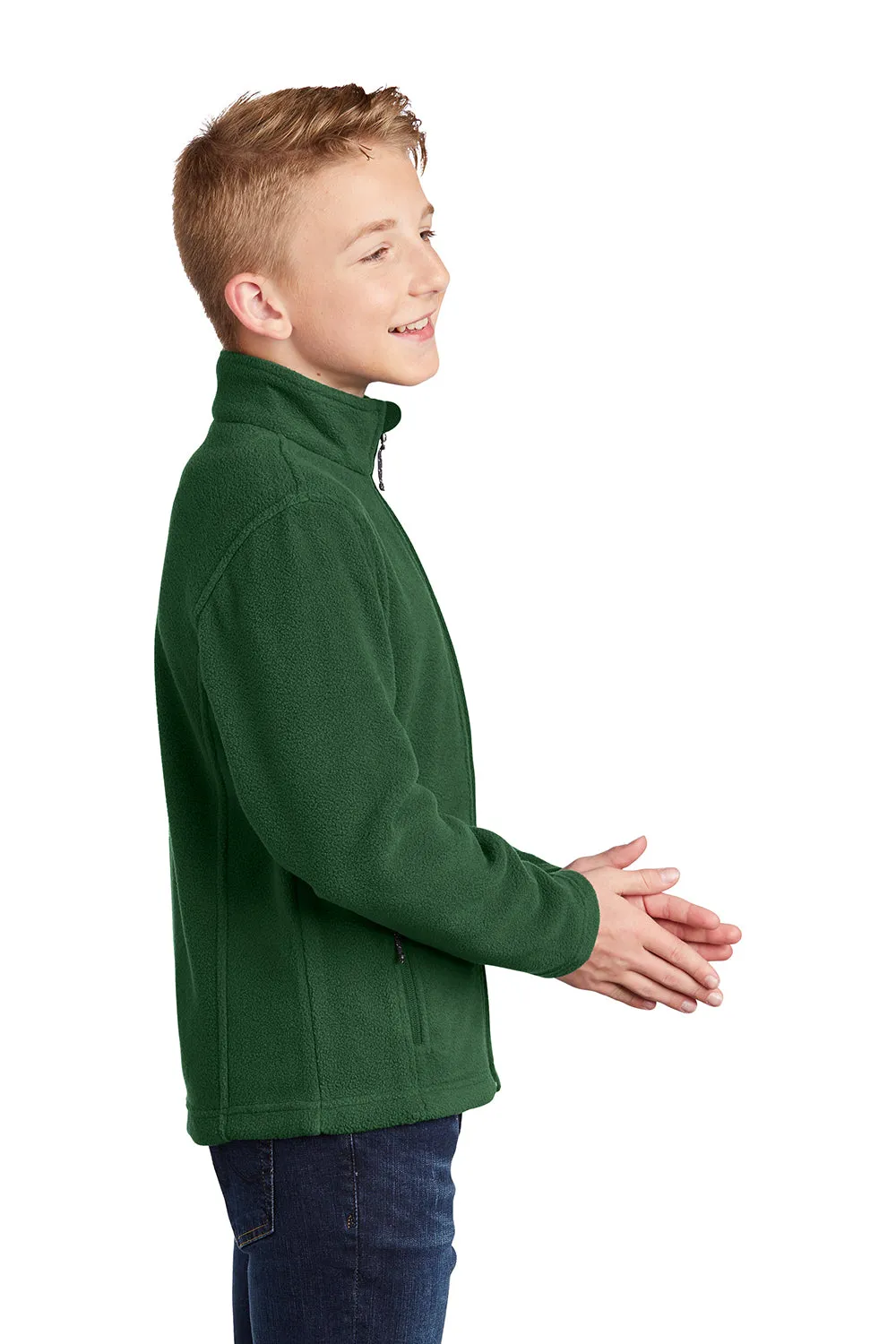 Port Authority Youth Full Zip Fleece Jacket - Forest Green  Premium quality Clothing Port-Authority