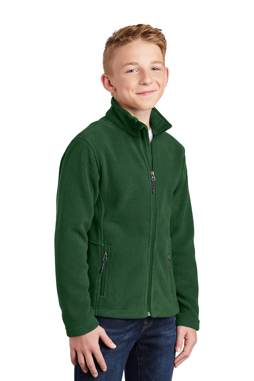 Port Authority Youth Full Zip Fleece Jacket - Forest Green  Premium quality Clothing Port-Authority