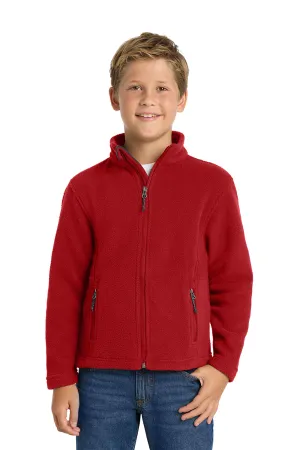 Port Authority Youth Full Zip Fleece Jacket - True Red  Premium quality Clothing Port-Authority