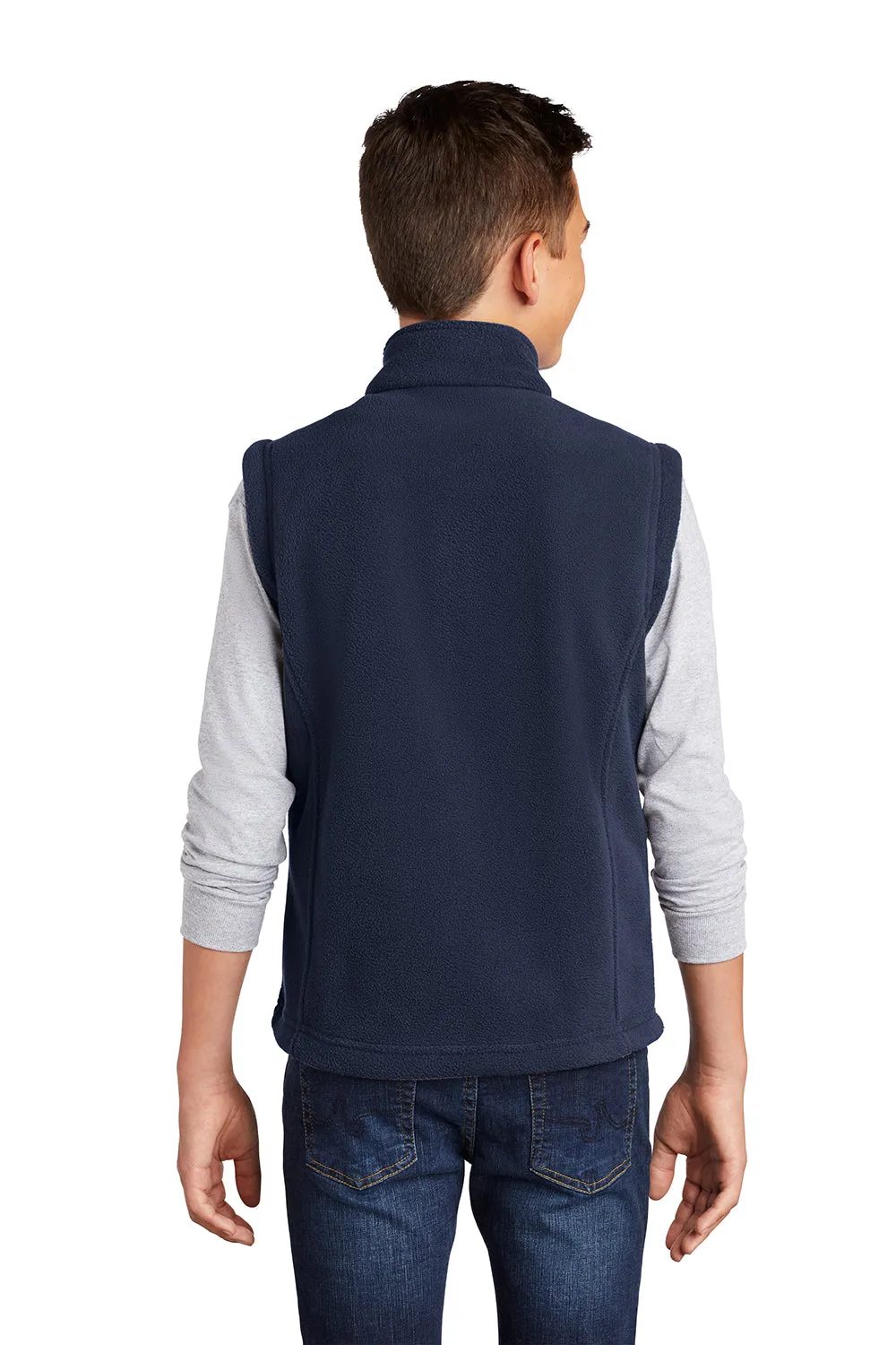 Port Authority Youth Full Zip Fleece Vest - True Navy Blue - Closeout  Premium quality Clothing Port-Authority