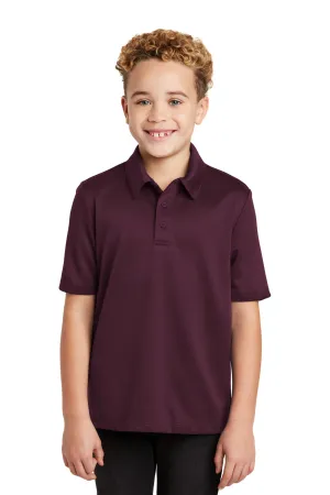 Port Authority Youth Silk Touch Performance Moisture Wicking Short Sleeve Polo Shirt - Maroon  Premium quality Clothing Port-Authority