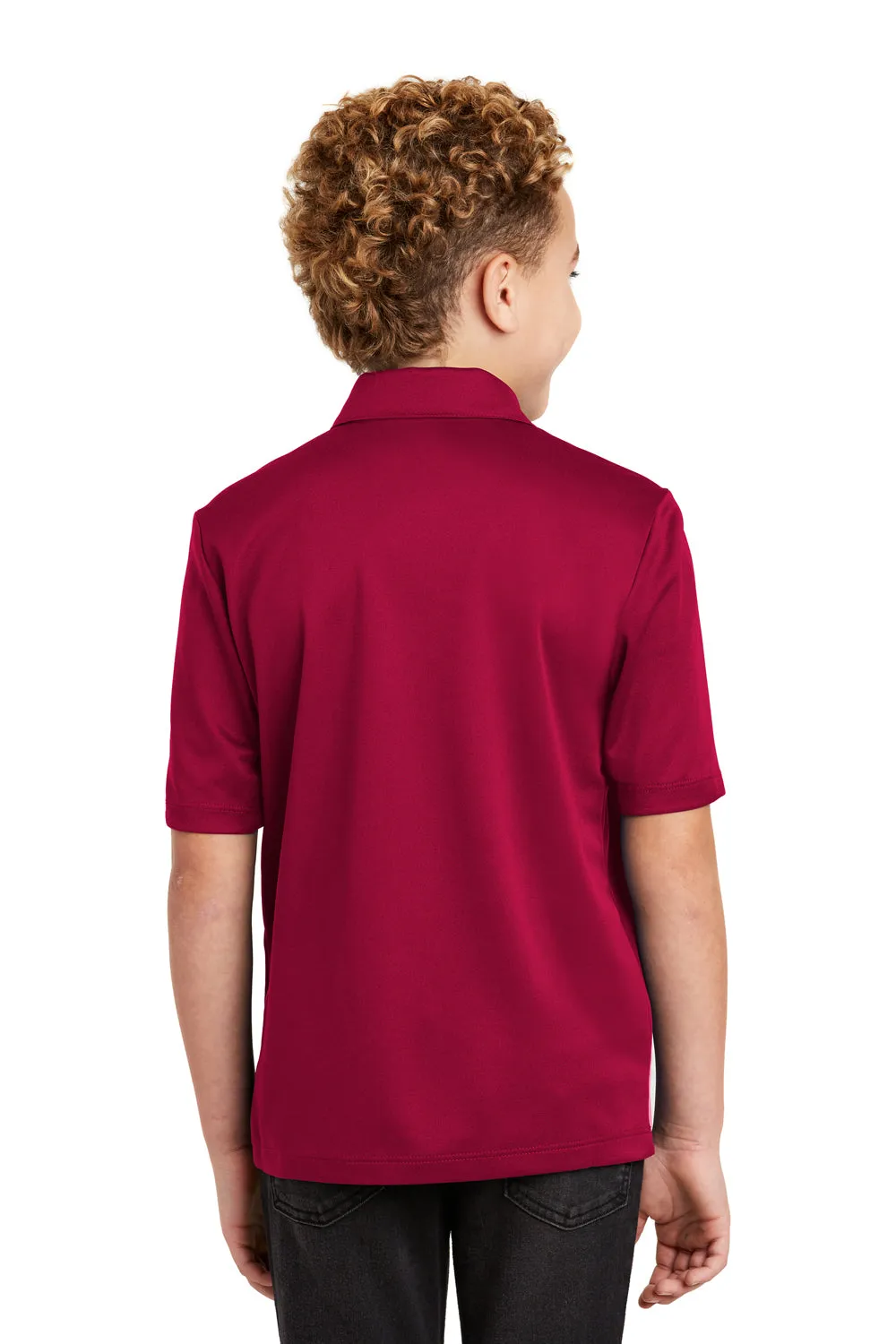 Port Authority Youth Silk Touch Performance Moisture Wicking Short Sleeve Polo Shirt - Red  Premium quality Clothing Port-Authority