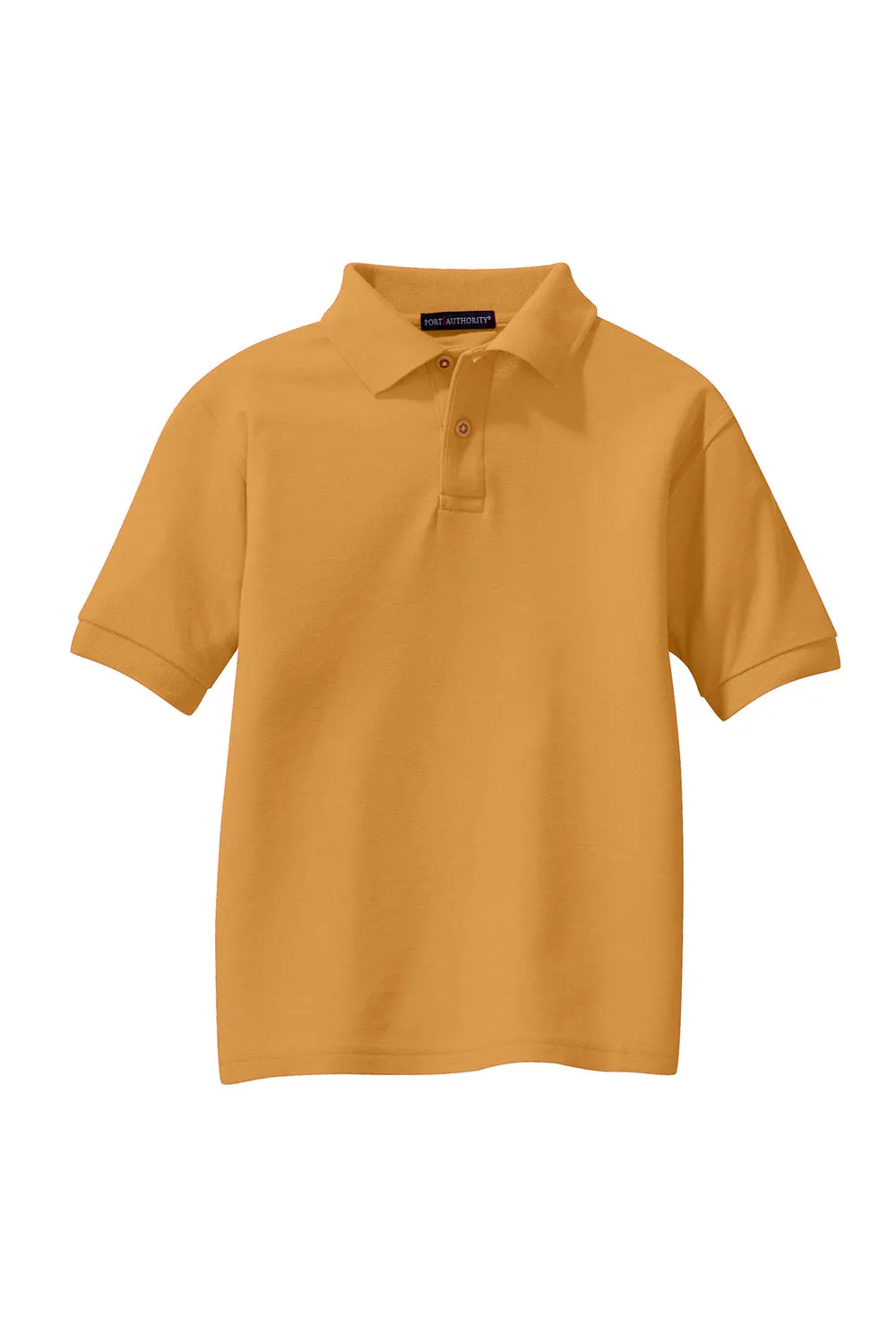 Port Authority Youth Silk Touch Wrinkle Resistant Short Sleeve Polo Shirt - Gold  Premium quality Clothing Port-Authority
