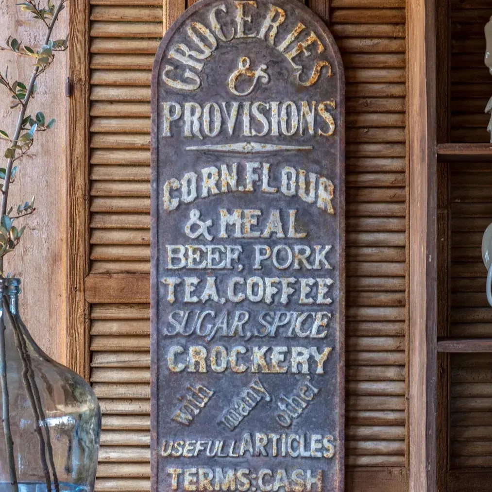 Provisions Metal Advertising Sign 