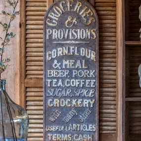 Provisions Metal Advertising Sign 