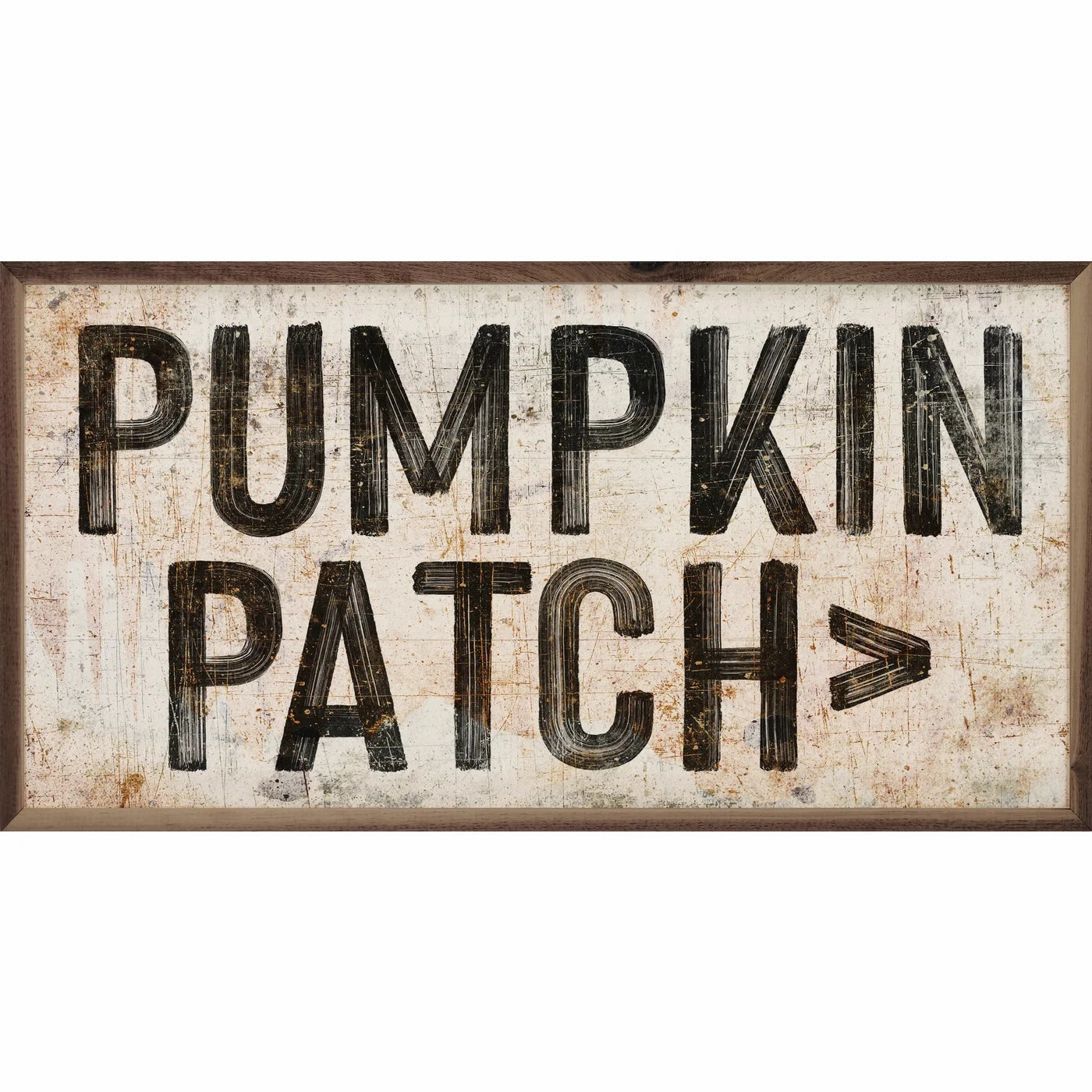 Pumpkin Arrow Wood Framed Print 