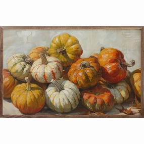 Pumpkin Mound Wood Framed Print 