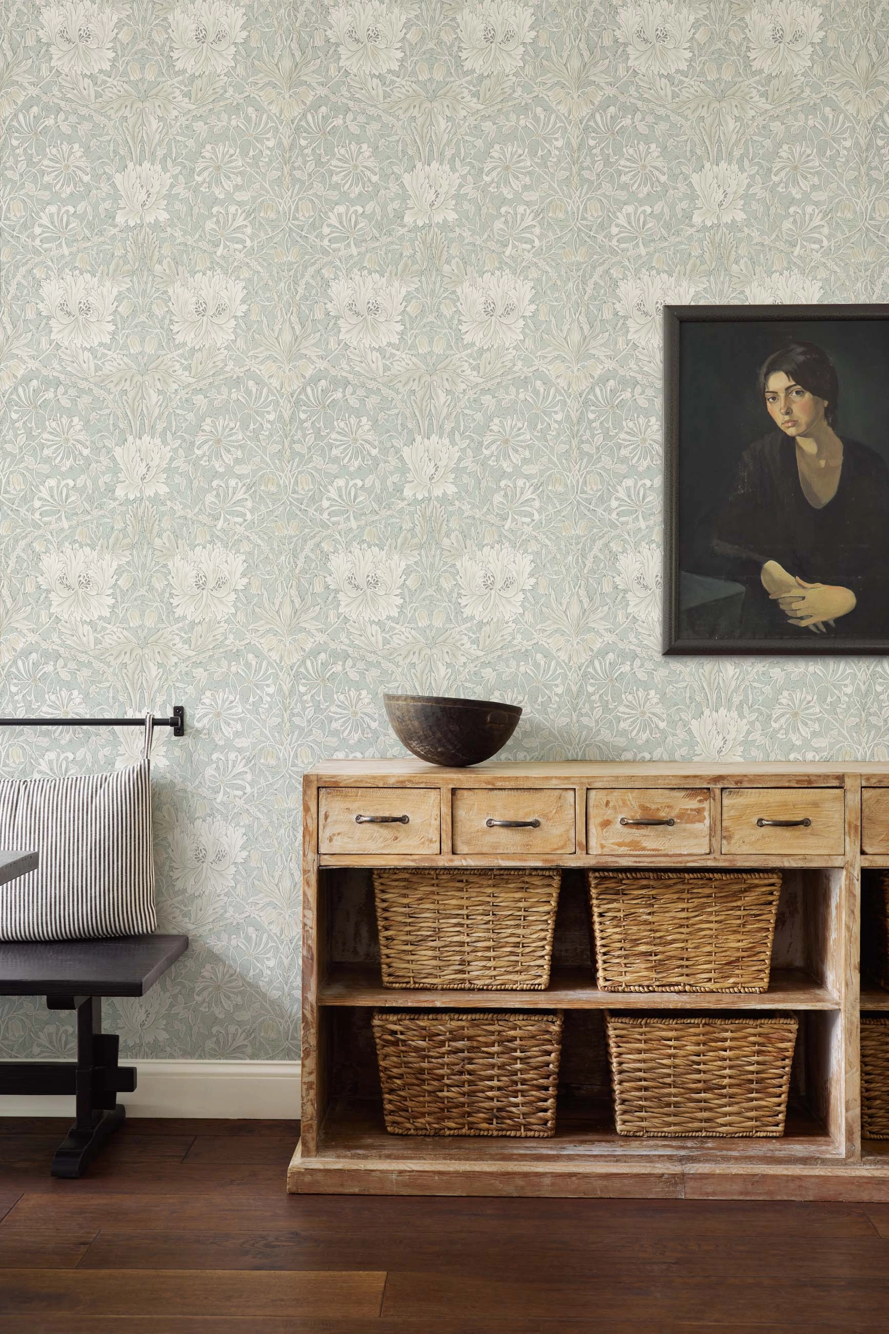Pure Honeysuckle & Tulip Wallpaper by Morris & Co.