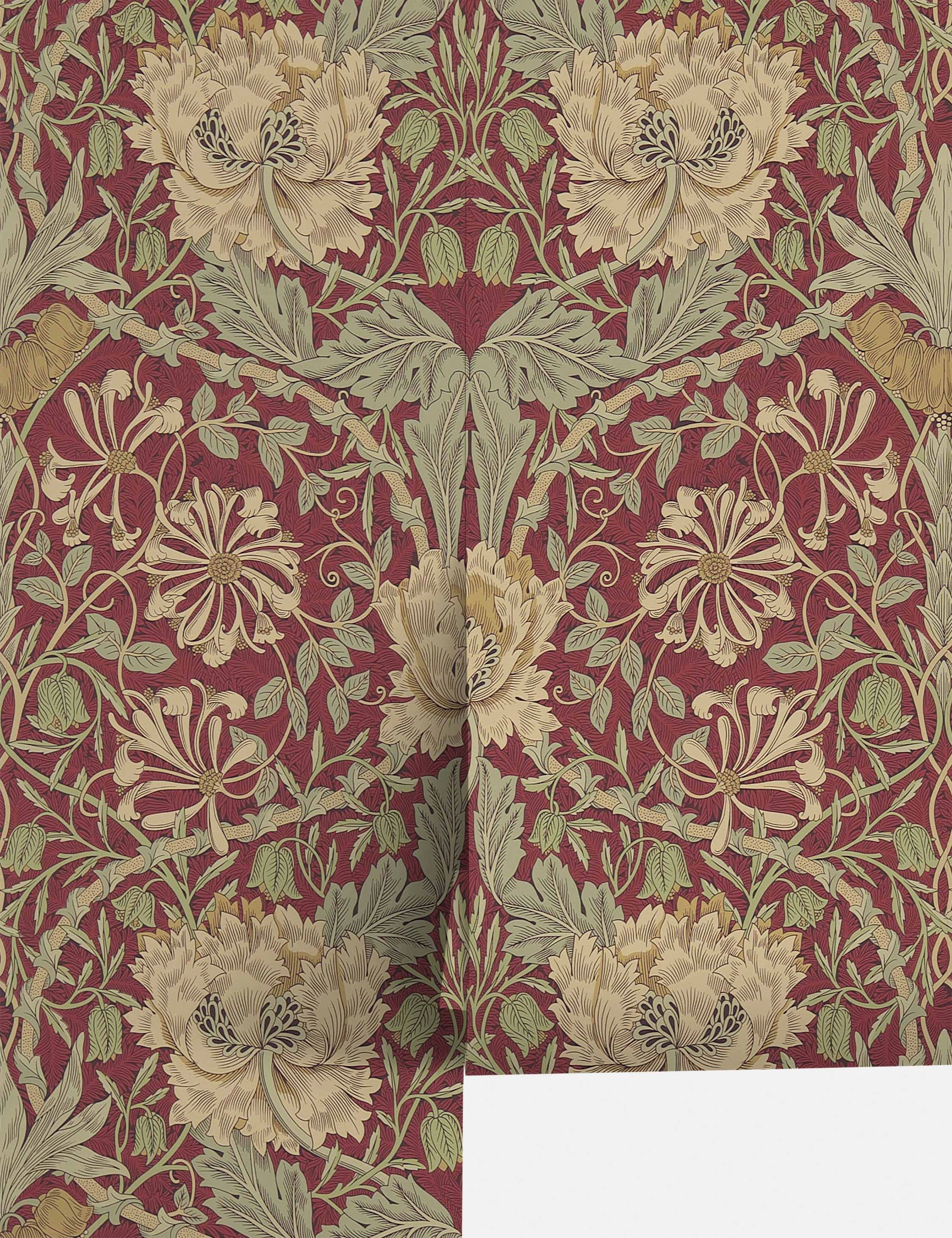Pure Honeysuckle & Tulip Wallpaper by Morris & Co.