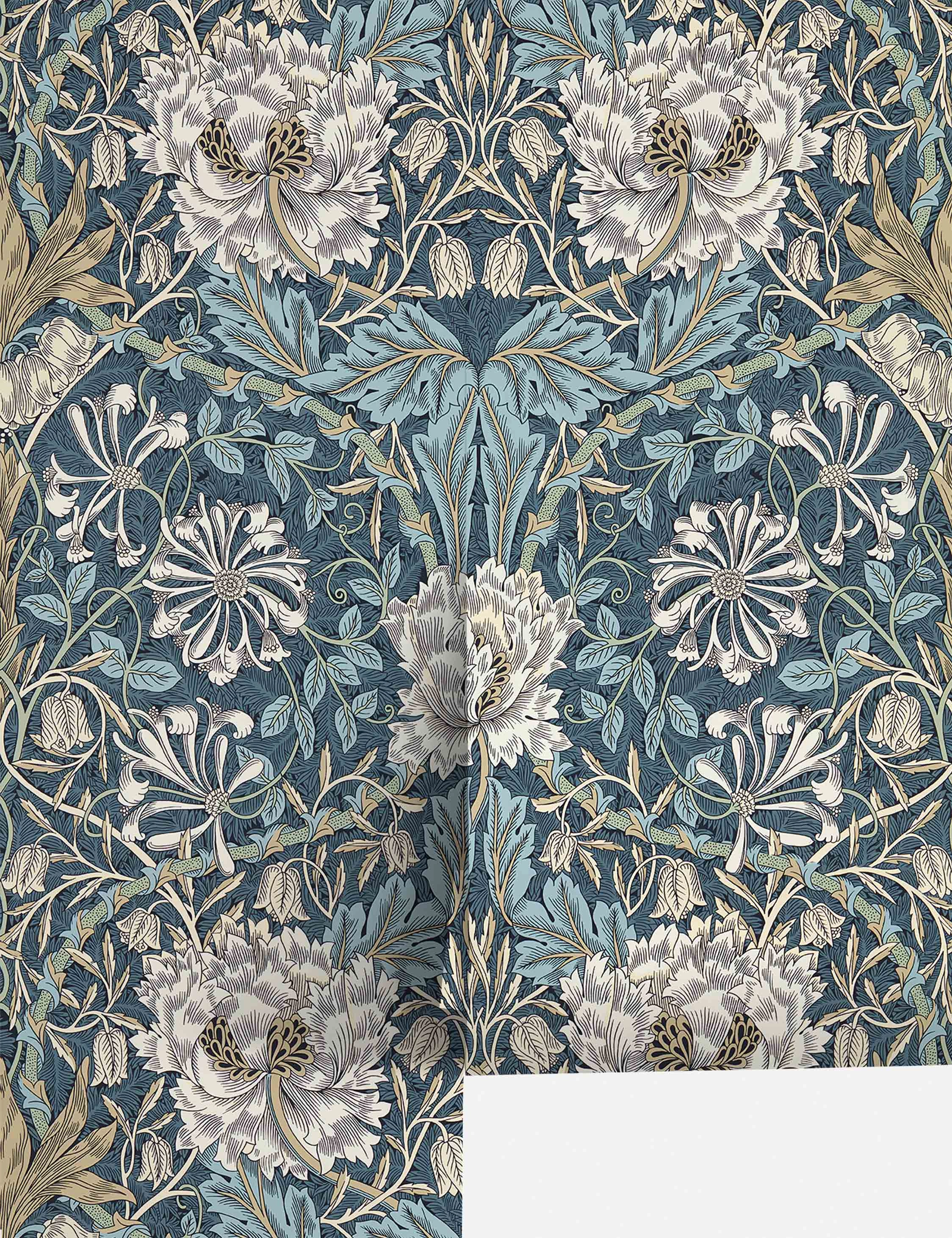 Pure Honeysuckle & Tulip Wallpaper by Morris & Co.