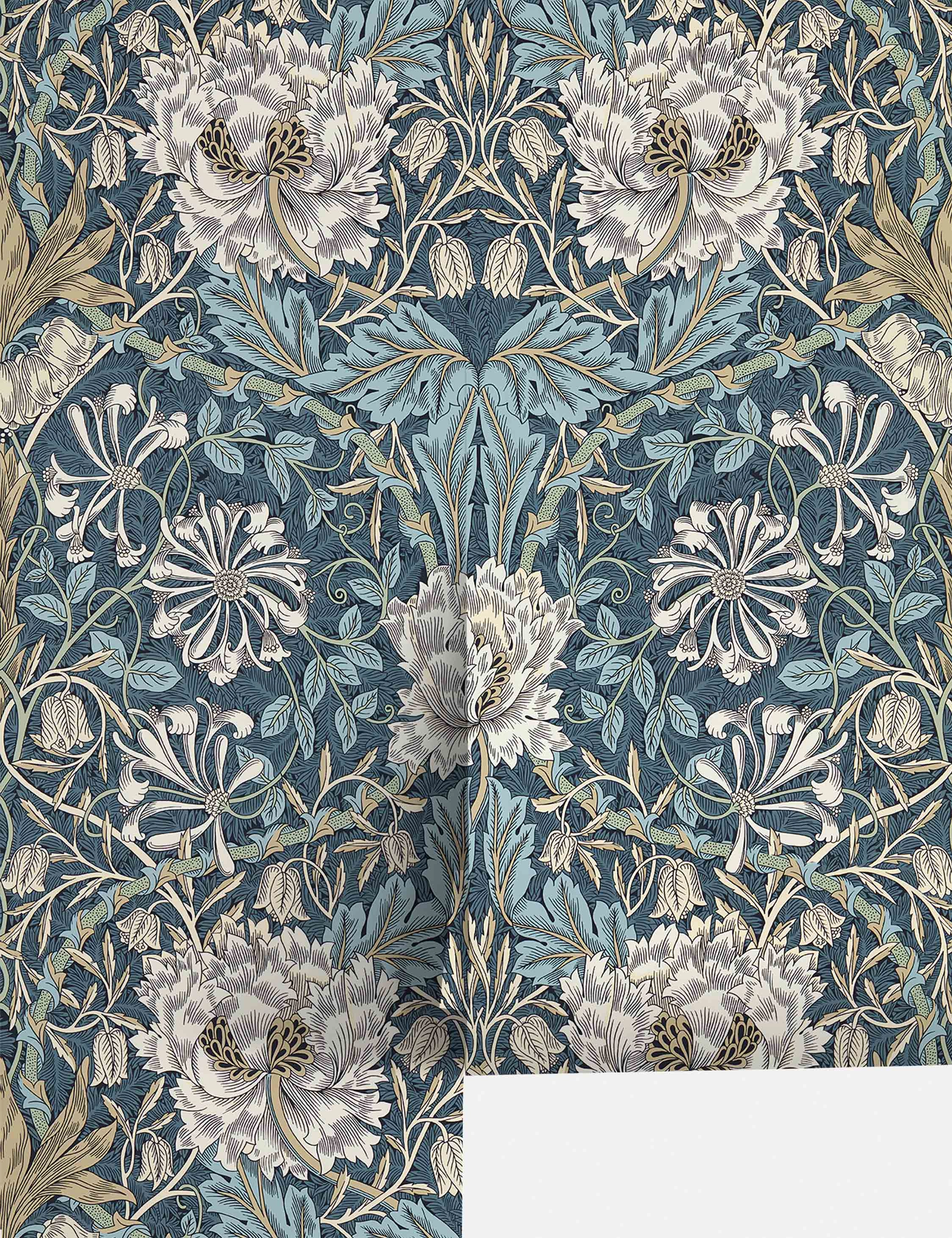Pure Honeysuckle & Tulip Wallpaper by Morris & Co.