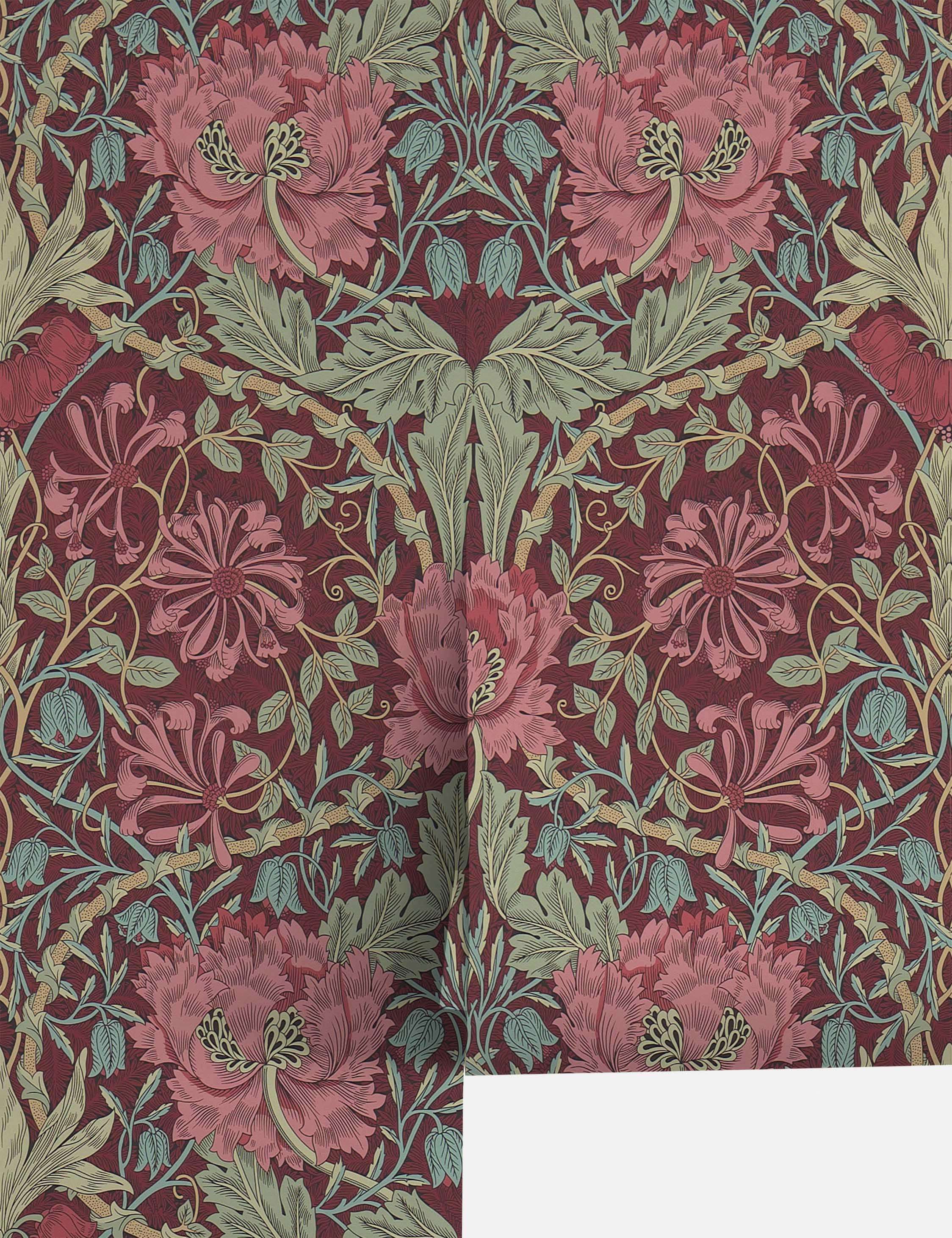 Pure Honeysuckle & Tulip Wallpaper by Morris & Co.