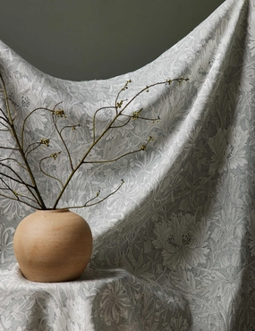 Pure Honeysuckle and Tulip Linen Blend Fabric by Morris & Co. 
