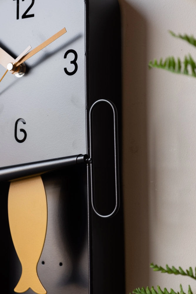 Quirky Sardine Tin Pendulum Wall Clock