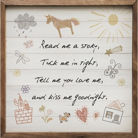 Read Me A Story Girl Wood Framed Print 