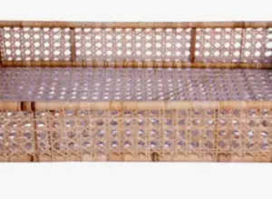 Rectangular Woven Cane Serving Tray 